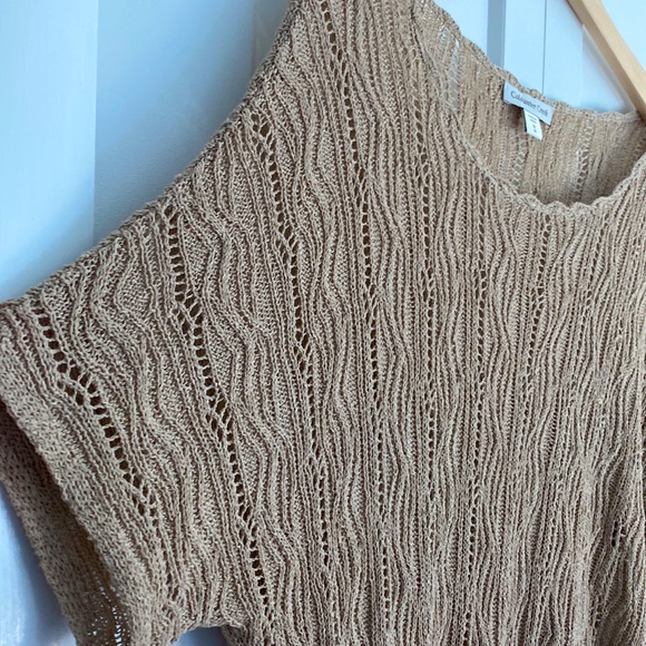 Coldwater Creek Crocheted Linen Top |Size 1X - Picture 4 of 7